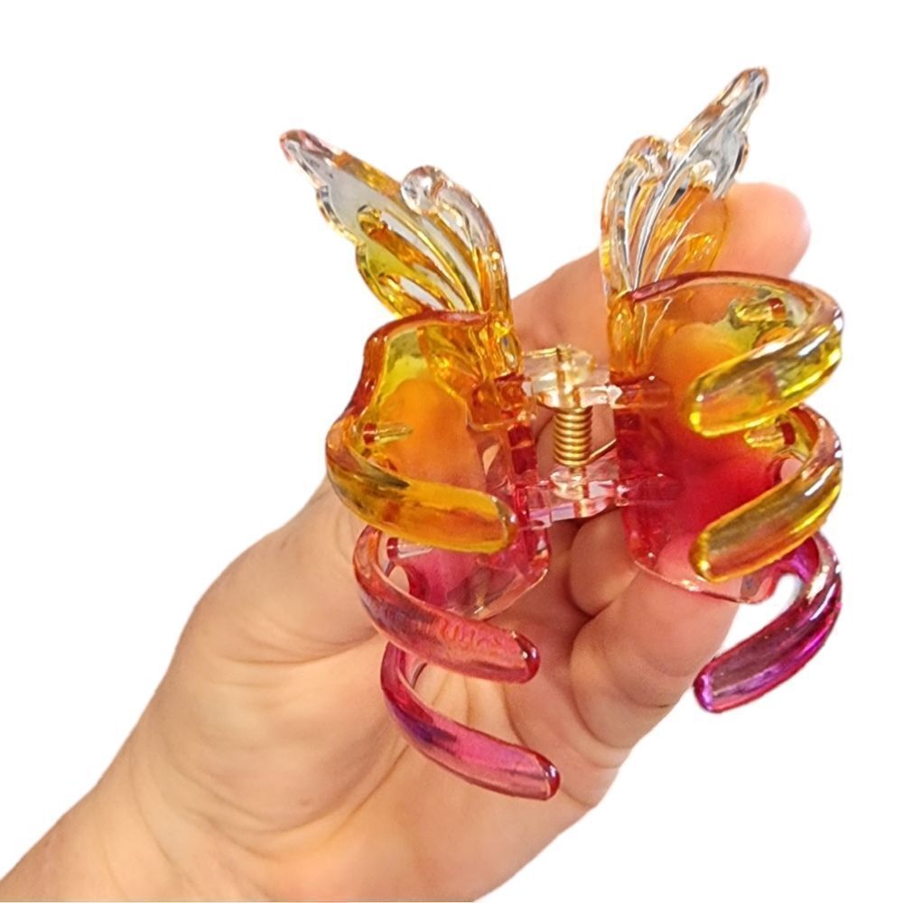 OMBRE hair clip claw yellow, pink #yp - Picture 4 of 6